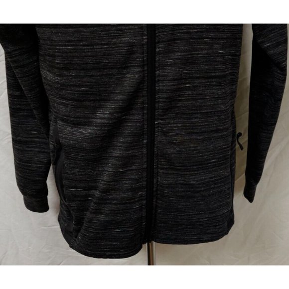 NBA Chicago Bulls Small Grey Black Zip Up Hooded Basketball Polyester Jacket - Picture 5 of 13